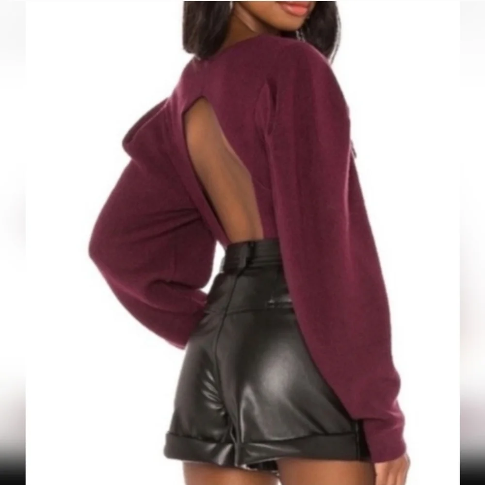 Free People Saffron Open Back Sweater Top Size Small NWT